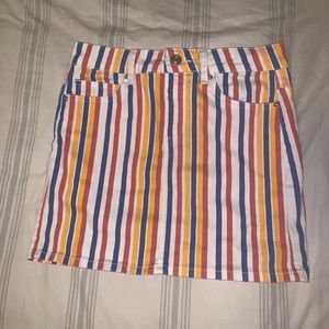🌴Striped Mini Skirt